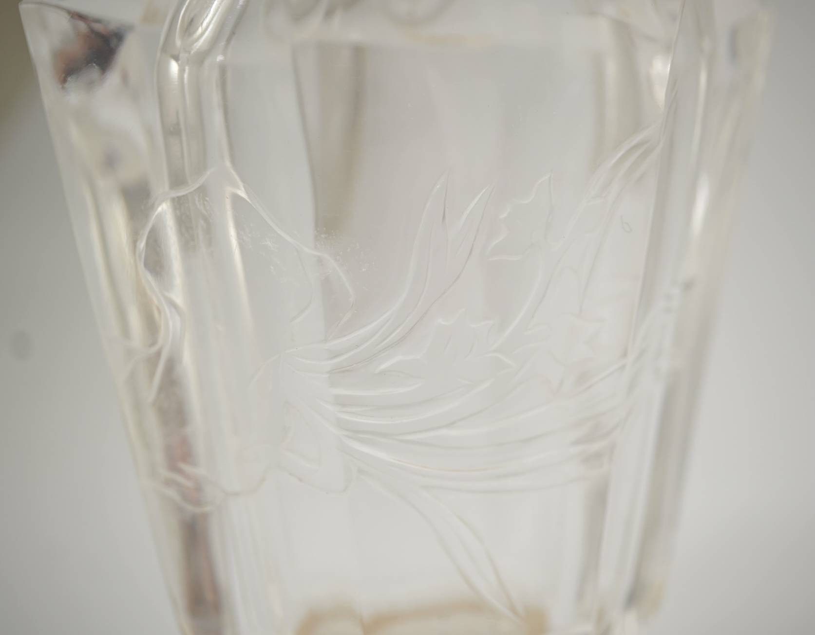 A Chinese rock crystal vase, early 20th century